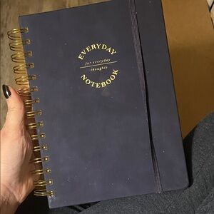 Navy Everyday Notebook with Gold Accents